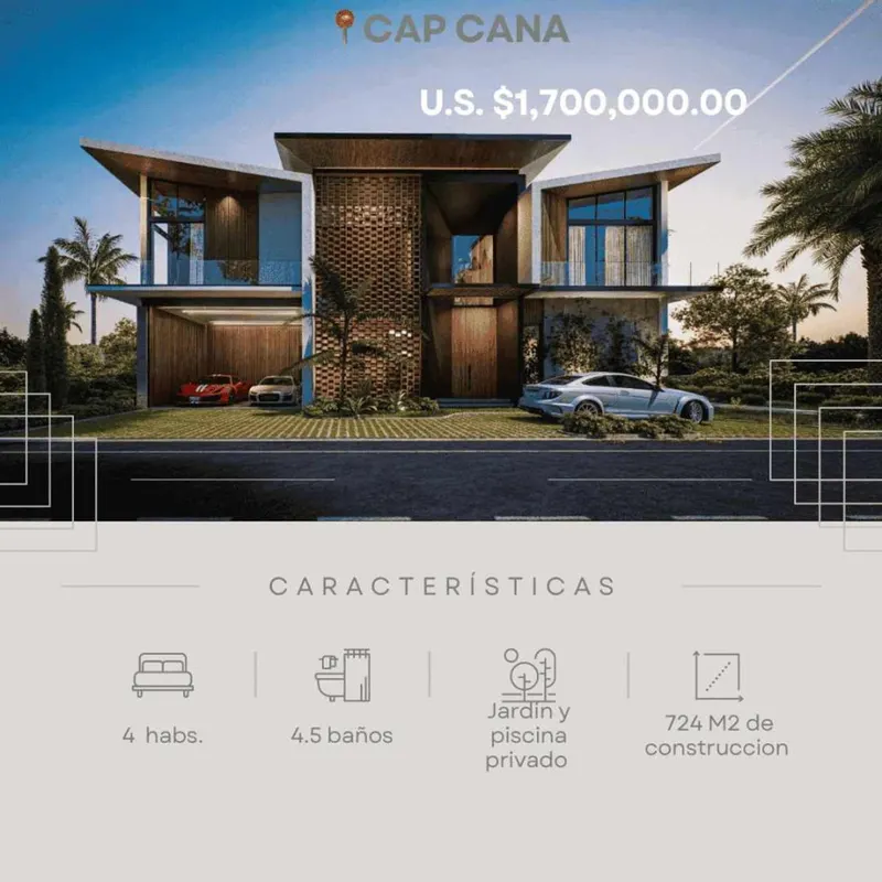 Villa de luxe à Cap Cana, USD$ 1,700,000