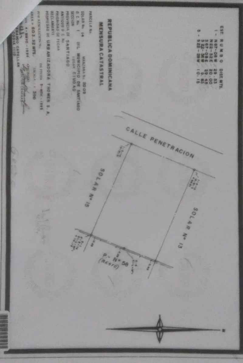 Land in Urbanización Thomen, Santiago, RD$ 10,500,000