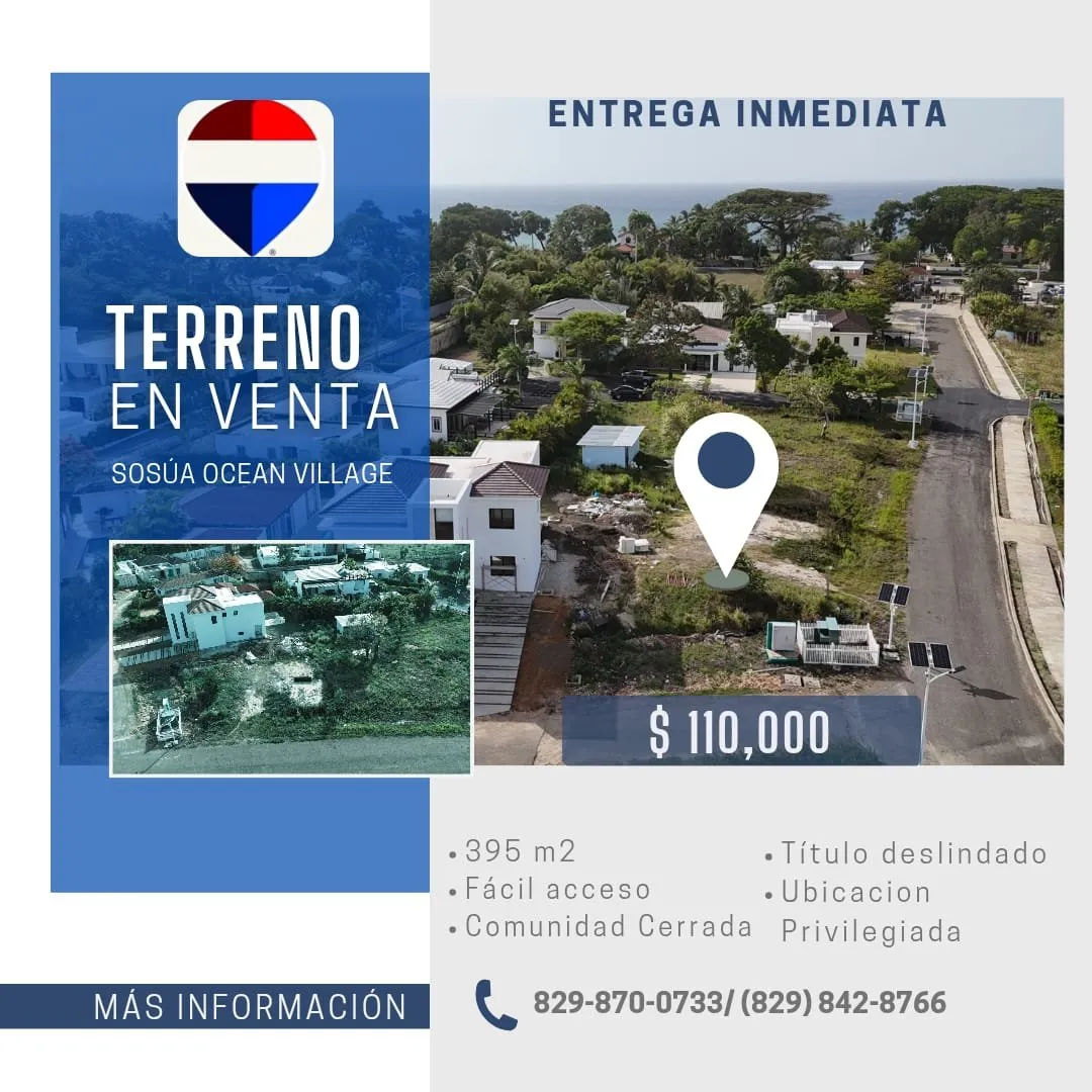 Tu Lote en el Paraíso te Espera en Sosúa Ocean Village, foto principal