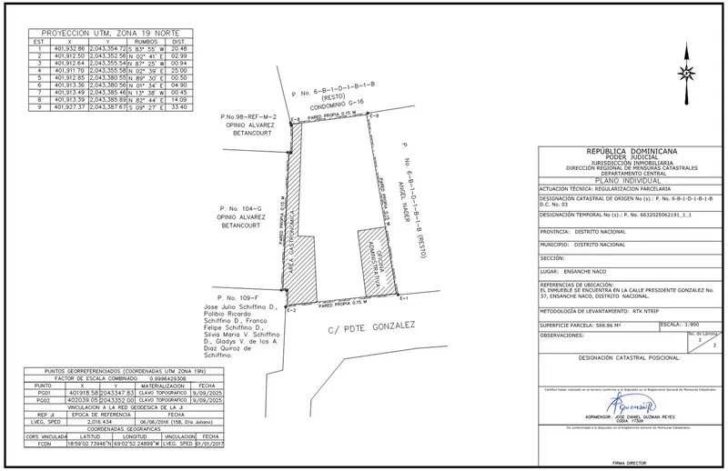 Terrain/Terrain en vente Ens.Naco avec 588.86, USD$ 1,472,150